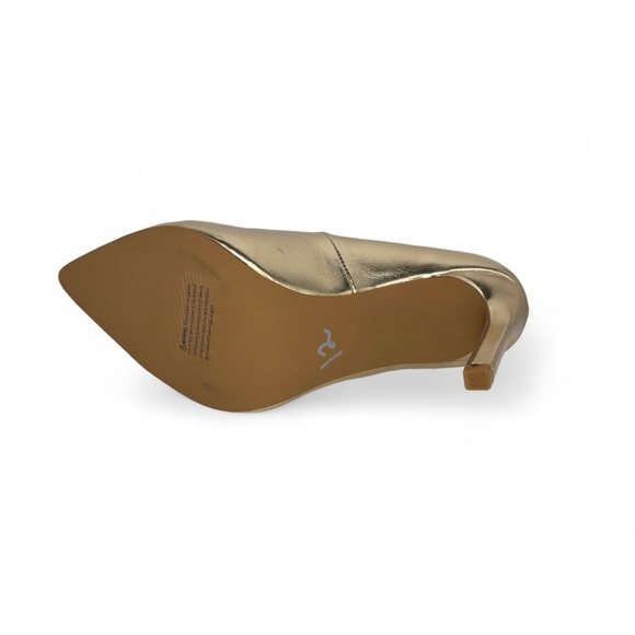 NWOT NY&Co Gold Metallic High Heels Size 8 - Picture 4 of 4